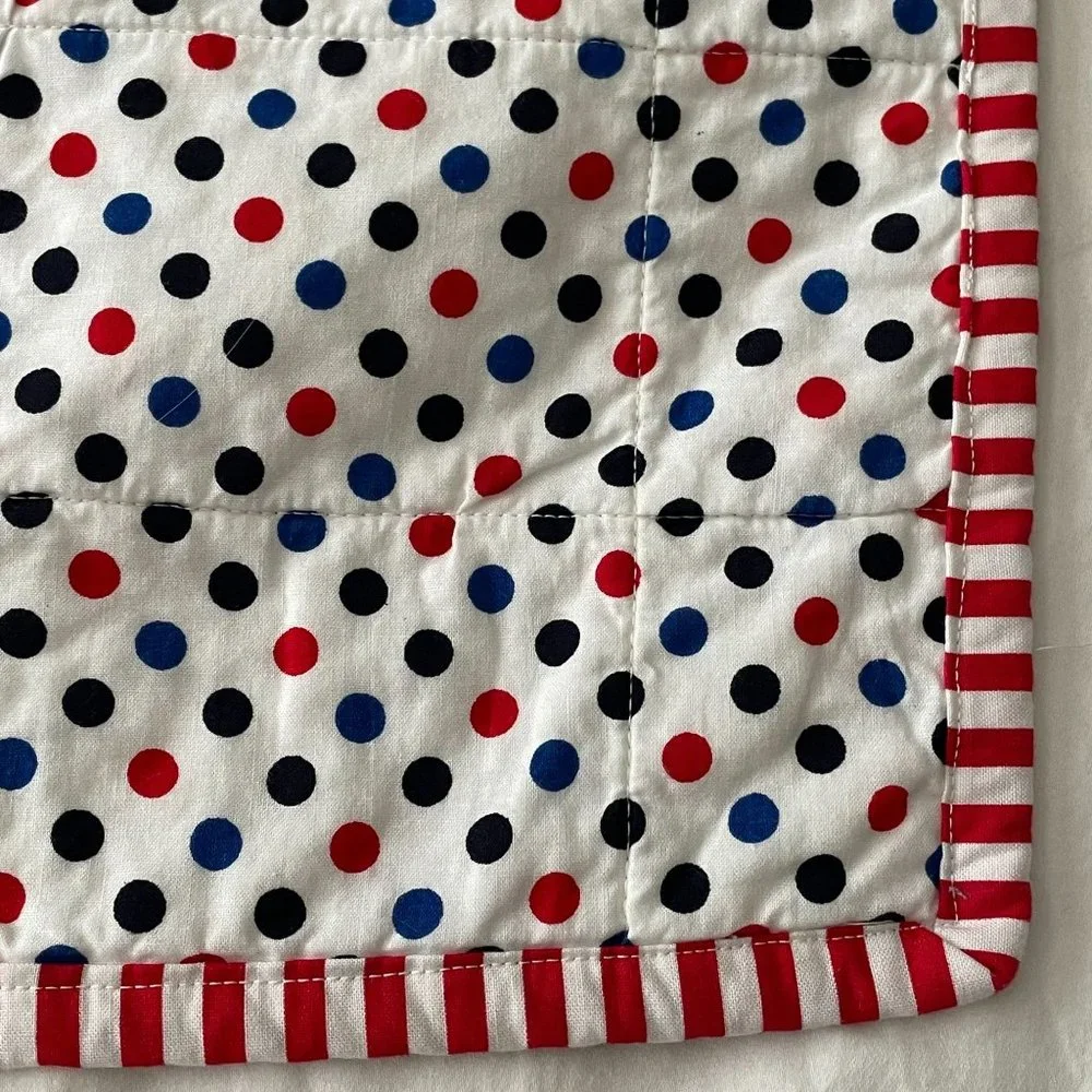 Handcrafted Mickey Mouse Quilt Pieced Patchwork Kids Activity Play Mat Blanket
